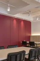 HAOPING 52평 버건디월 모던 카페 인테리어